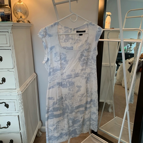 White and blue French connection sheath dress - Picture 6 of 6